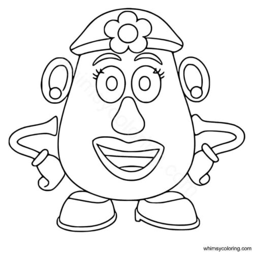 Mrs Potatohead coloring page Mrs Potatohead coloring page
