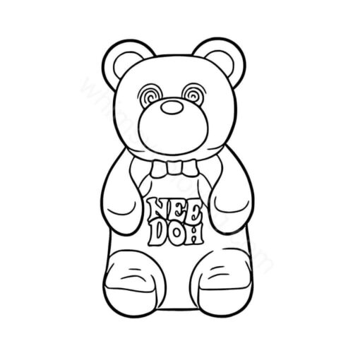 NeeDoh Gummy Bear coloring page printable