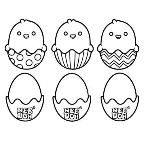 Needoh coloring pages Chickadeedoos