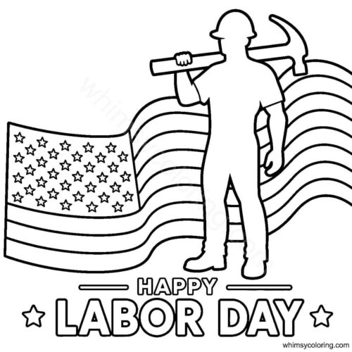 United States Labor Day coloring page